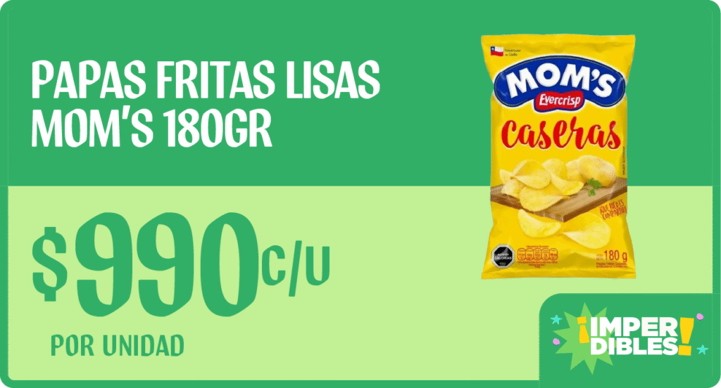 Papas fritas lisas Moms $990